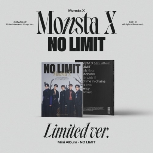 MONSTA X - NO LIMIT (10TH MINI ALBUM) LIMITED VER. Koreapopstore.com