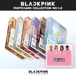 BLACKPINK - THE GAME PHOTOCARD COLLECTION (No.1~6) SET + CONCERT POCA STAND Koreapopstore.com